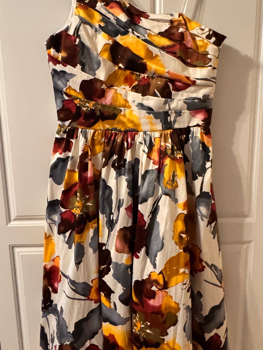 Oleg Cassini Fall Watercolor A-Line Dress